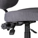 Detail of height and tilt controls for SewErgo Sewing Chair