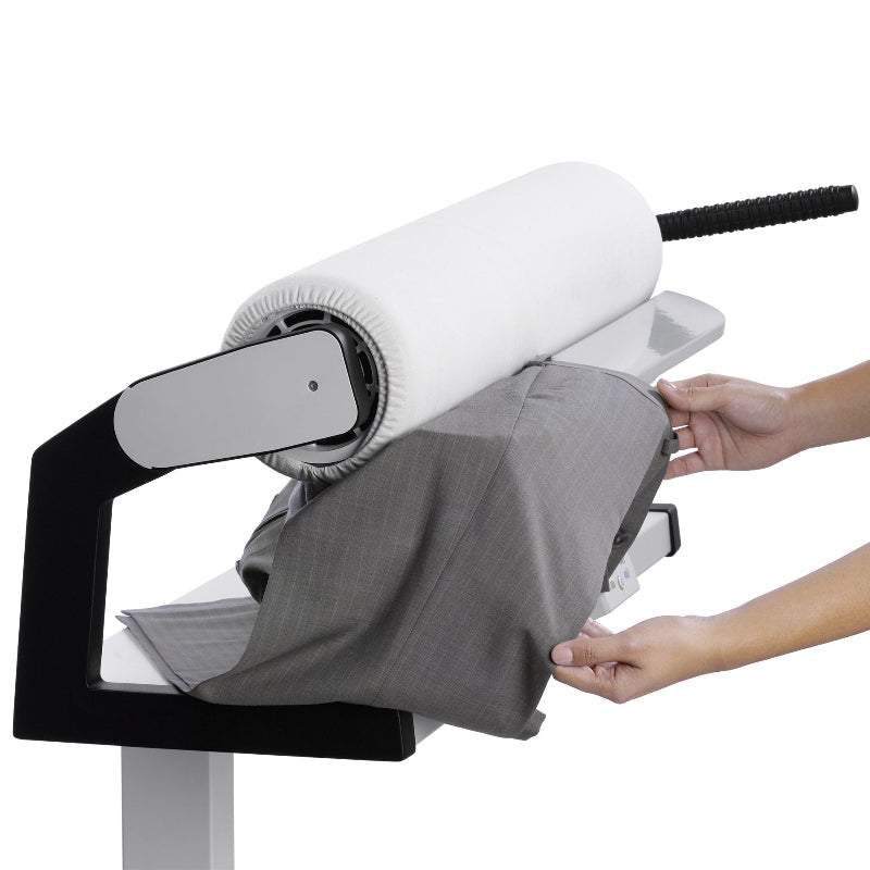 Pressing Pants using Reliable Verve Rotary Steam Press